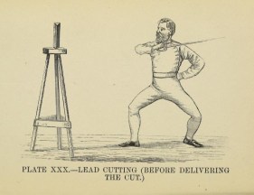 Lead Cutting Exercise, from Lessons in Sabre, Singlestick etc, JM Waite 1880